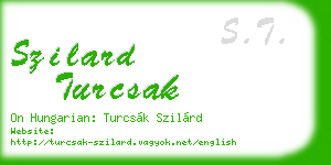 szilard turcsak business card