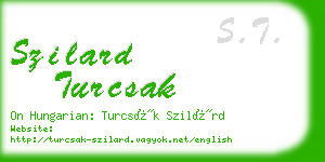 szilard turcsak business card